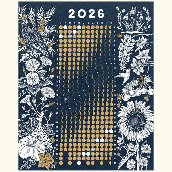 2026 MOON CALENDAR POSTER