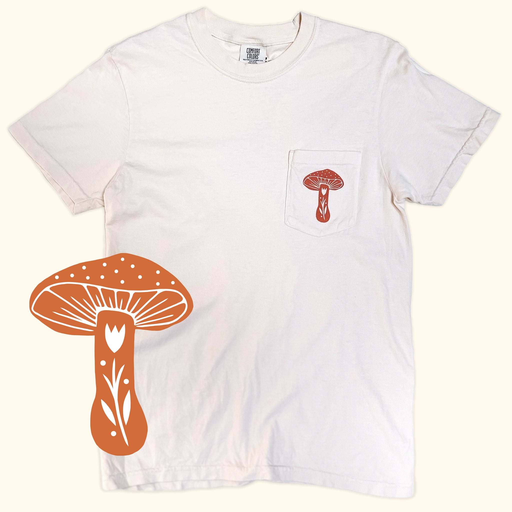 MUSHROOM POCKET TEE