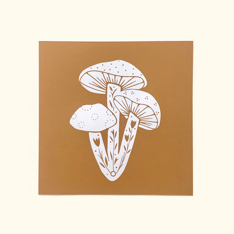 MUSHROOM PRINT • ORANGE