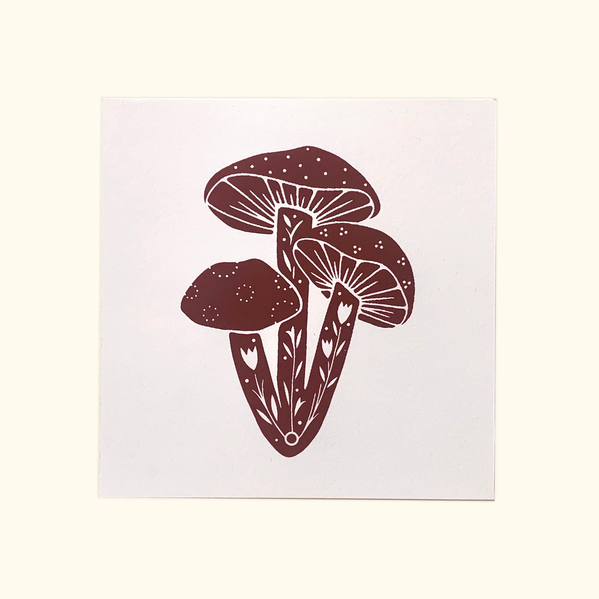MUSHROOM PRINT • WHITE