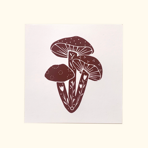 MUSHROOM PRINT • WHITE