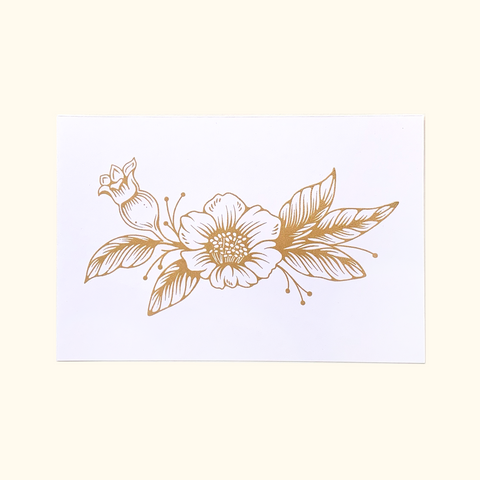 POMEGRANATE FLOWER PRINT • WHITE