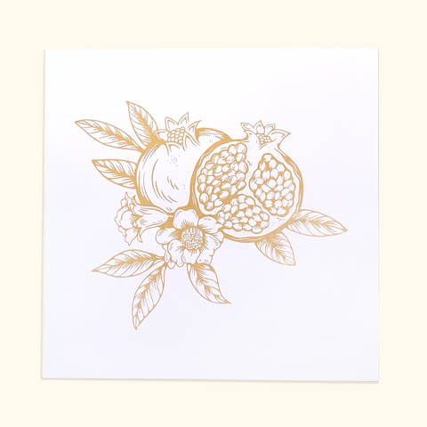 POMEGRANATE PRINT • WHITE