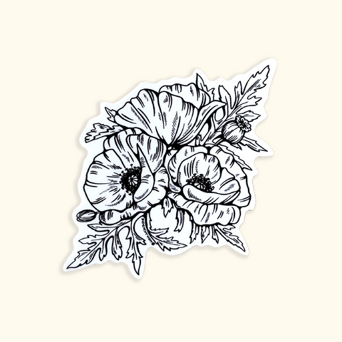 POPPIES STICKER