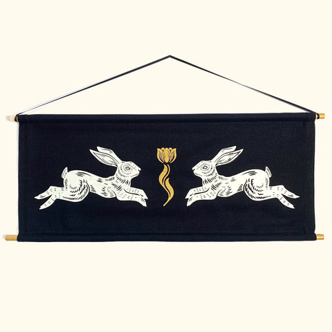 RABBIT BANNER • BLACK