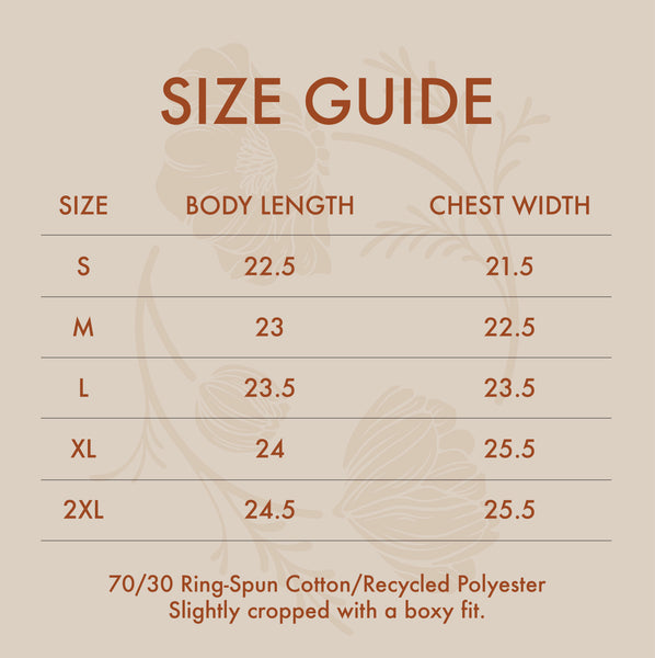 POPPY CROPPED CREWNECK SWEATSHIRT