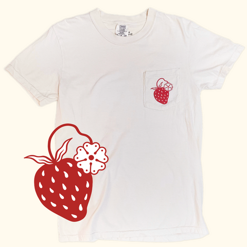 STRAWBERRY POCKET TEE