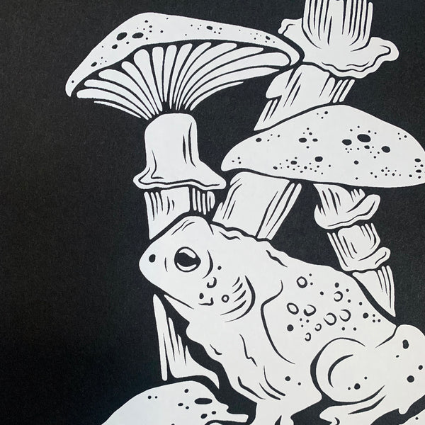 Toad on a Toadstool Print