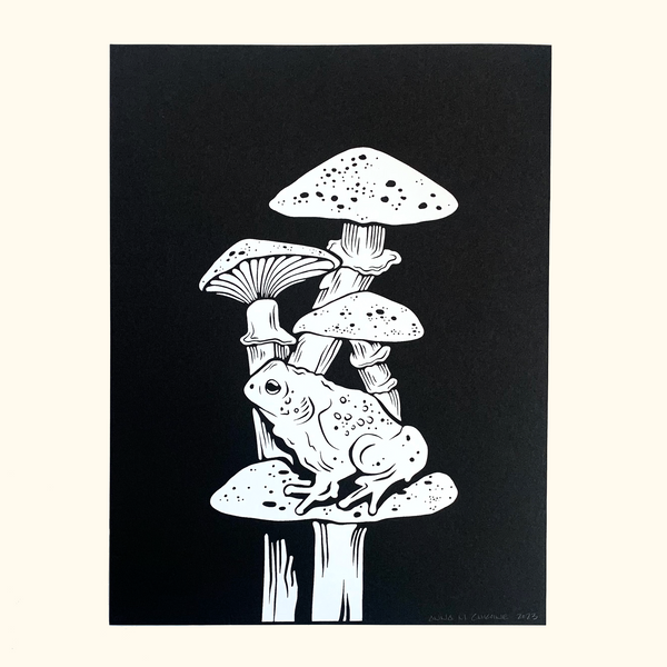 TOAD ON A TOADSTOOL PRINT