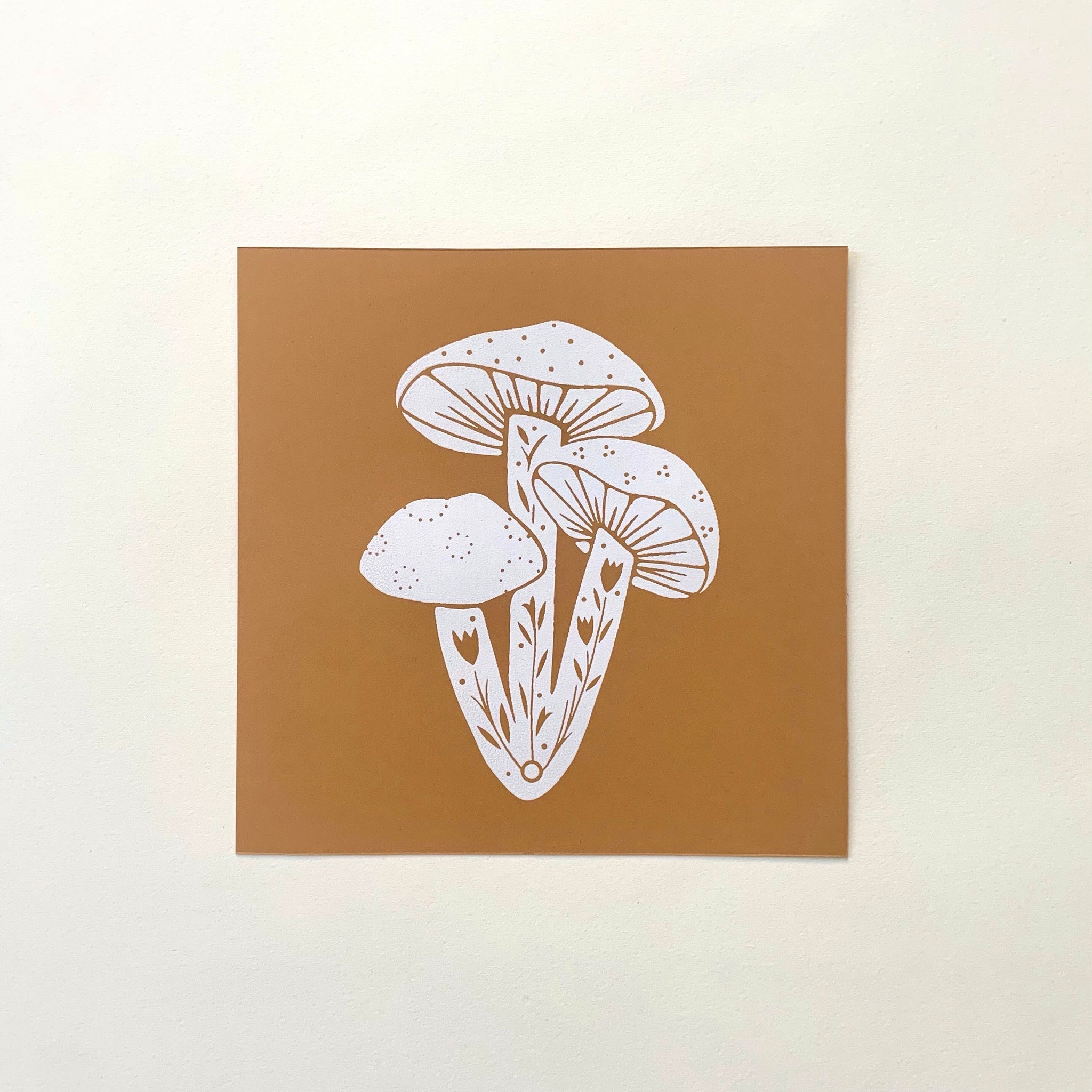 Mushroom Print | Burnt Orange