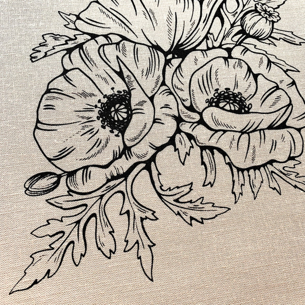 Poppies Banner | Natural